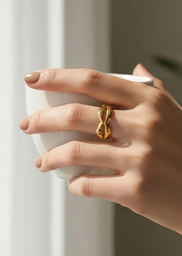 Verstellbarer Edelstahlring - E671