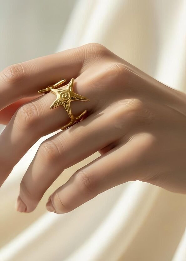 Verstellbarer Edelstahlring - E686