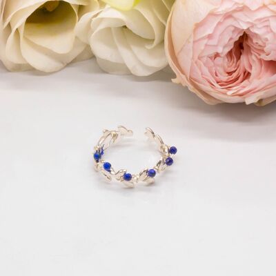 Blue Babylon ring: silver and lapis lazuli