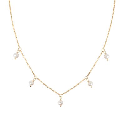 Gold Asteria Pearl Necklace