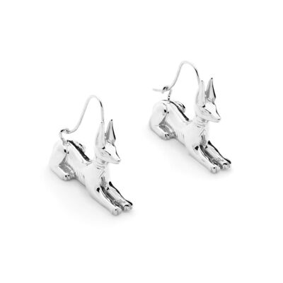 Silver Jackal Earrings