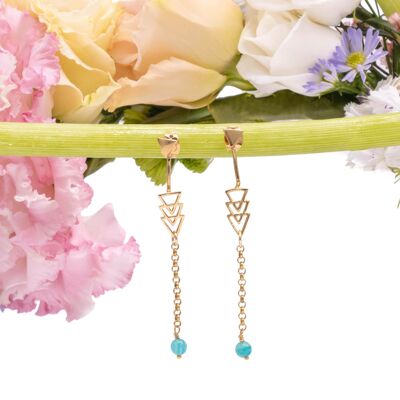 Boucles d’oreilles Triangle : bleu