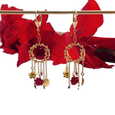 Athena earrings: red