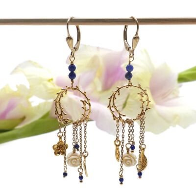 Pendientes Athena: azul