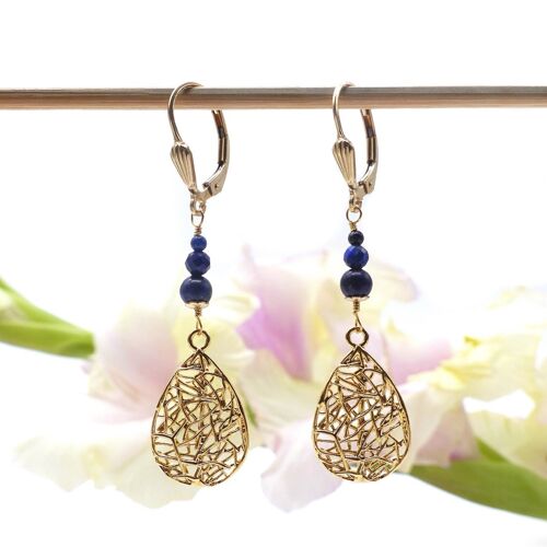 Boucles d’oreilles Automnal : bleu