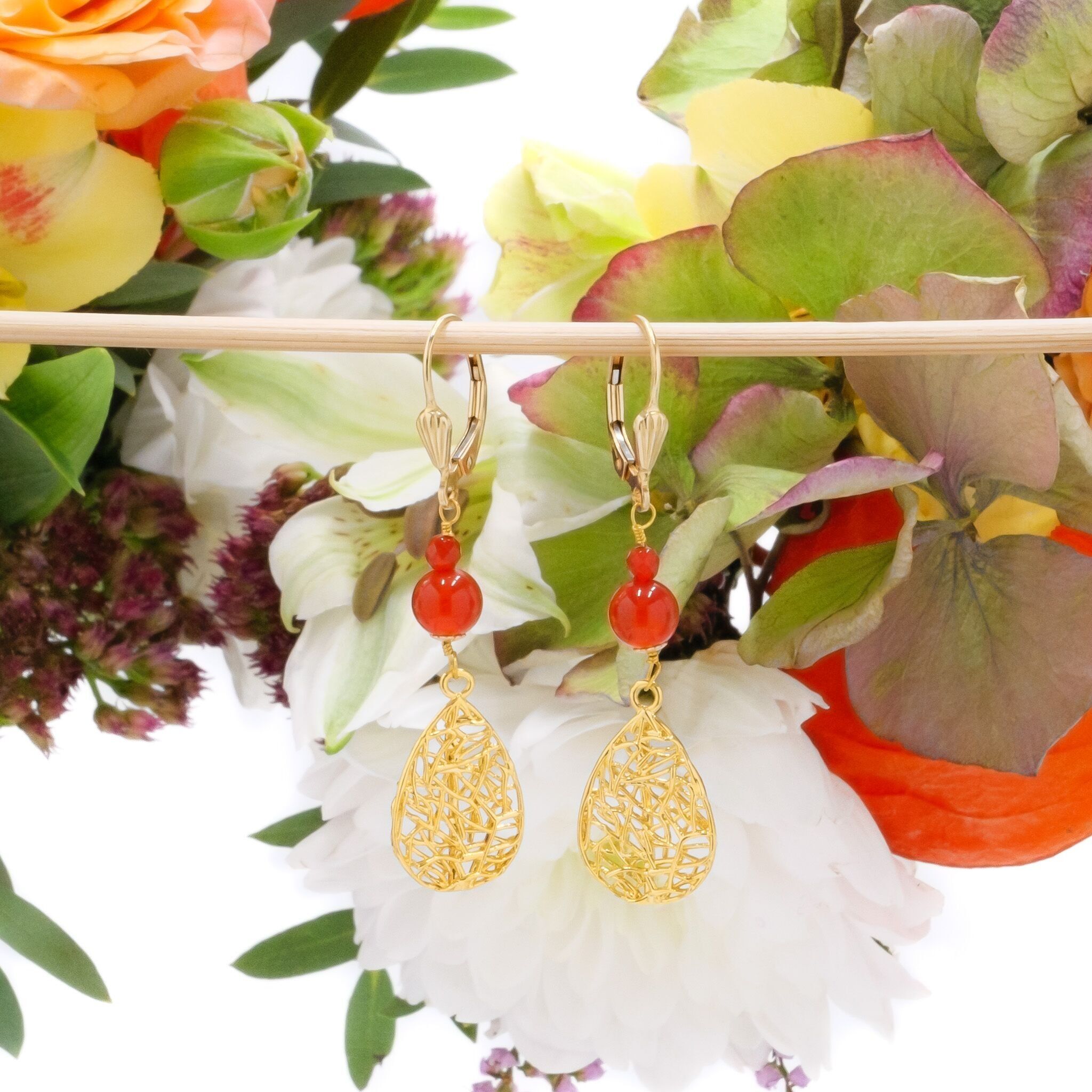 Orecchini autunnali: rossi