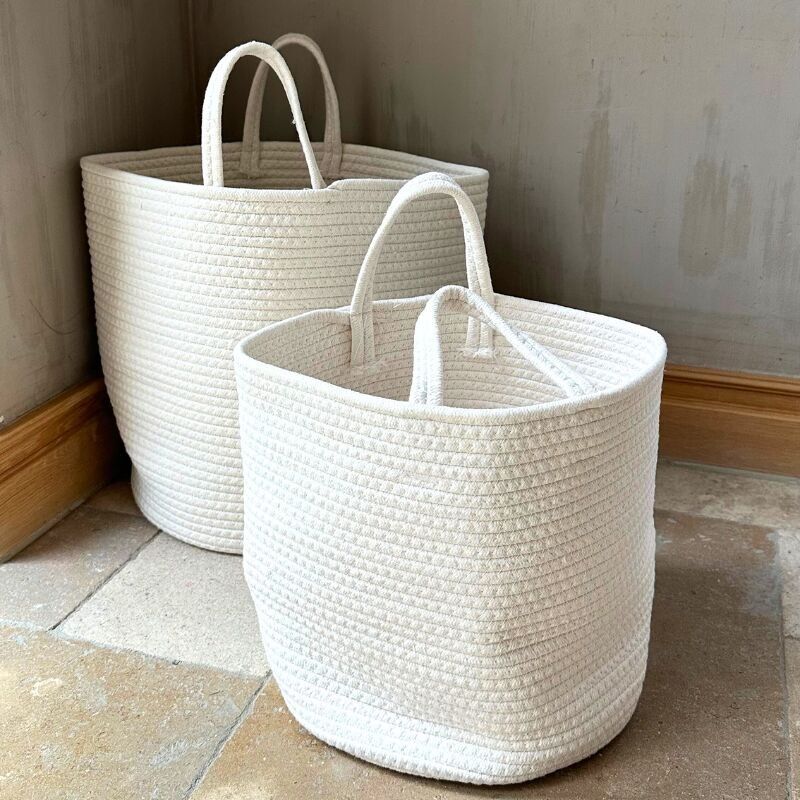 Lova Storage Baskets Set of 2 – White