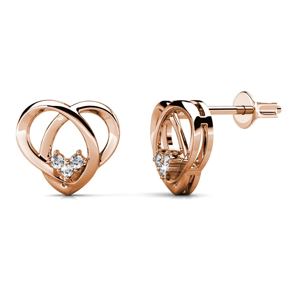Orecchini Dervla - Oro rosa e cristallo