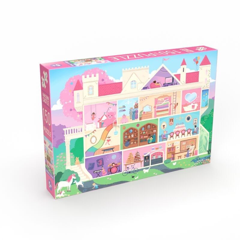 CASTELLO UNICORNO 150 pezzi XL puzzle per bambini +5 anni