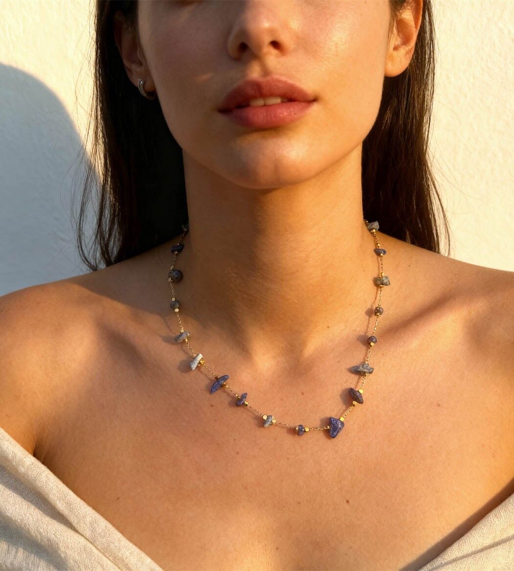Collana Thalassa in lapislazzuli | Gioielli fatti a mano in Francia