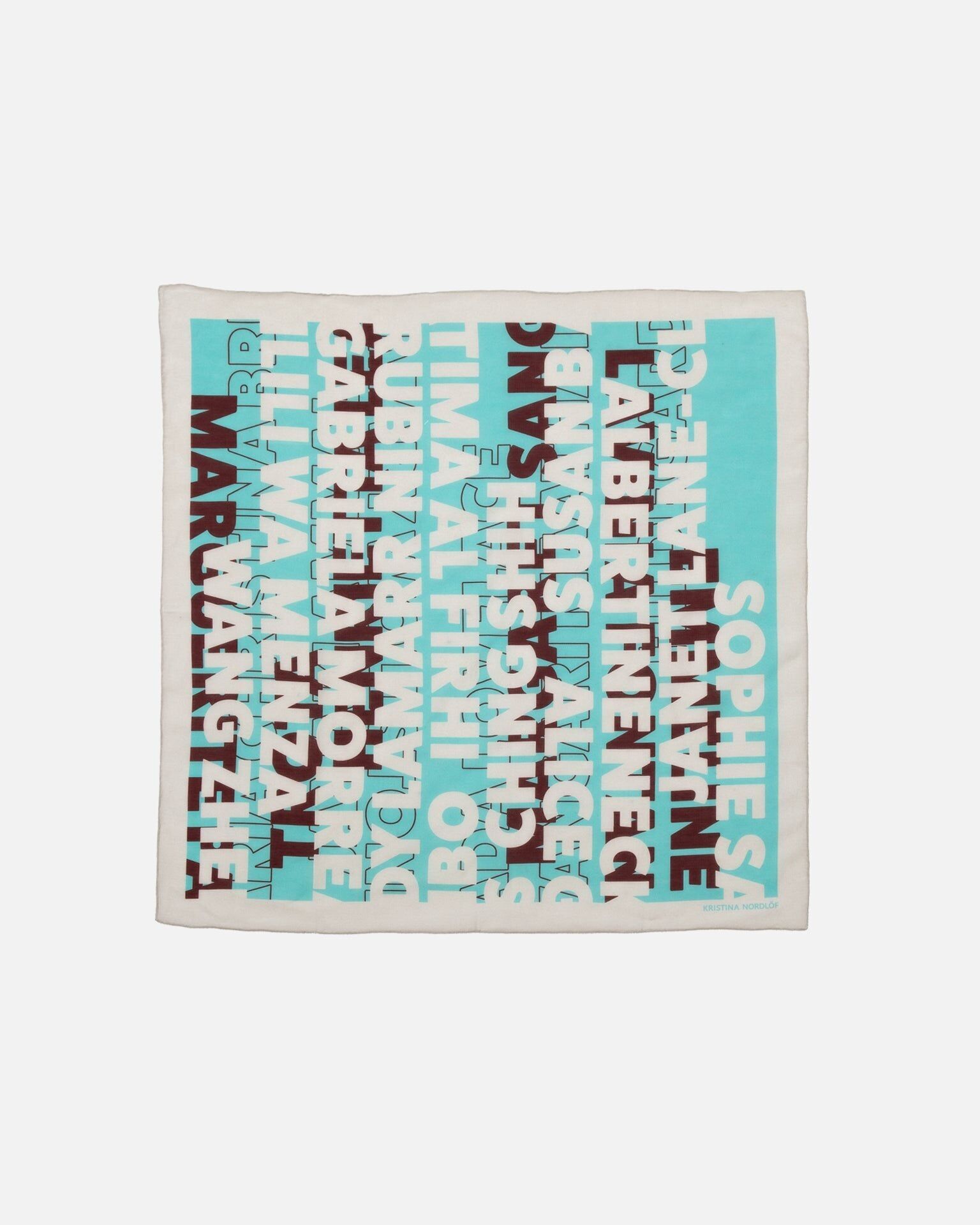 Scarf, JUDY - chocolate/turquoise