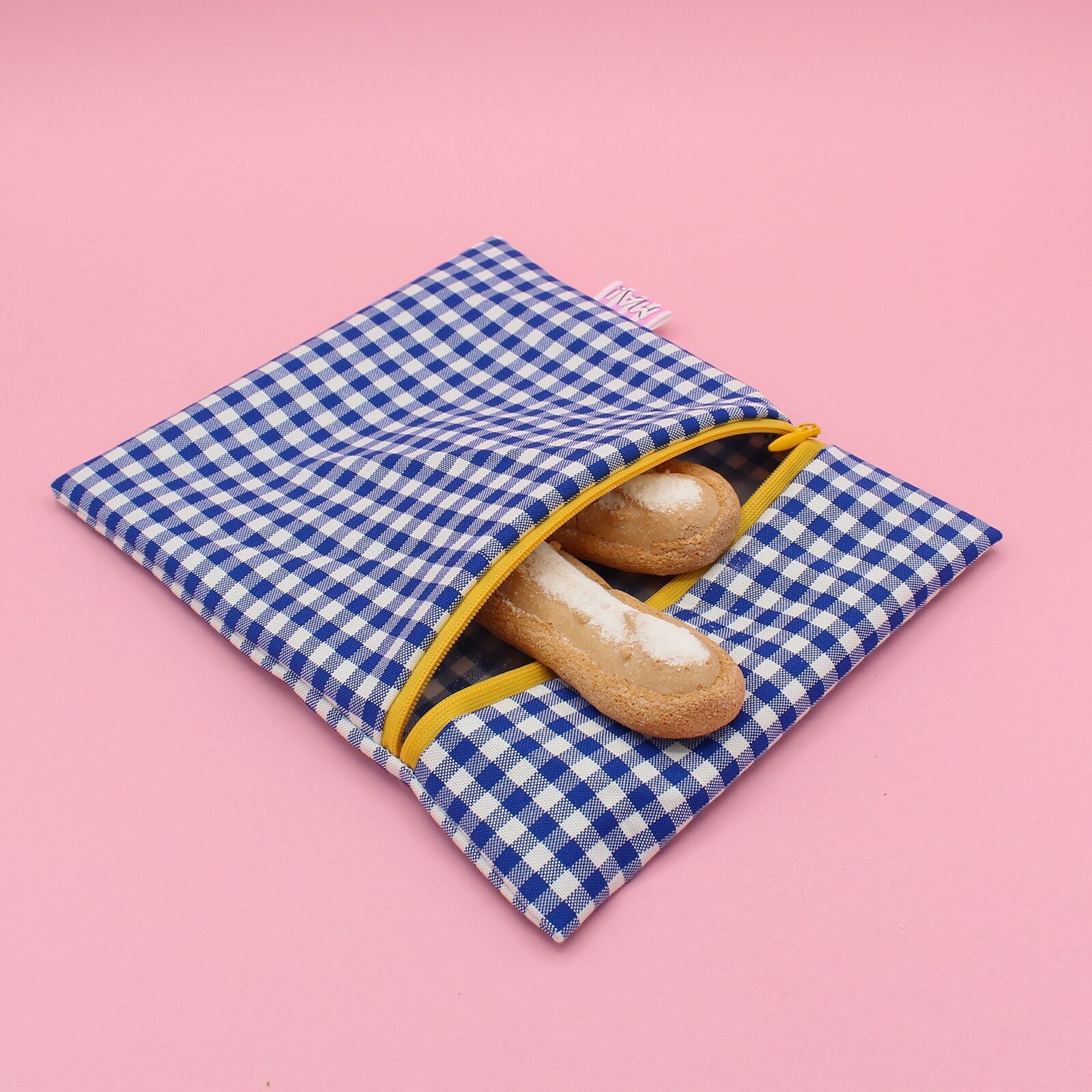 Pochette à goûter - vichy marine