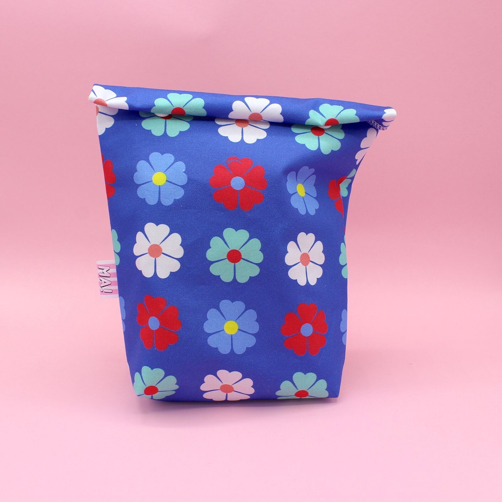 Mini lunch bag - fleurs rétros