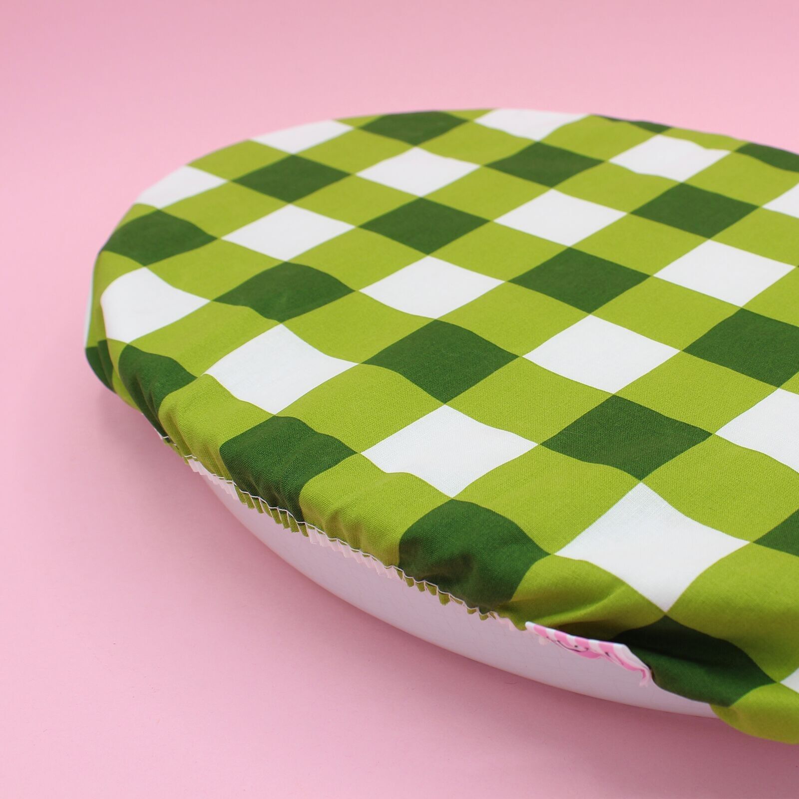 Charlotte dish cover for gratin dish - green gingham