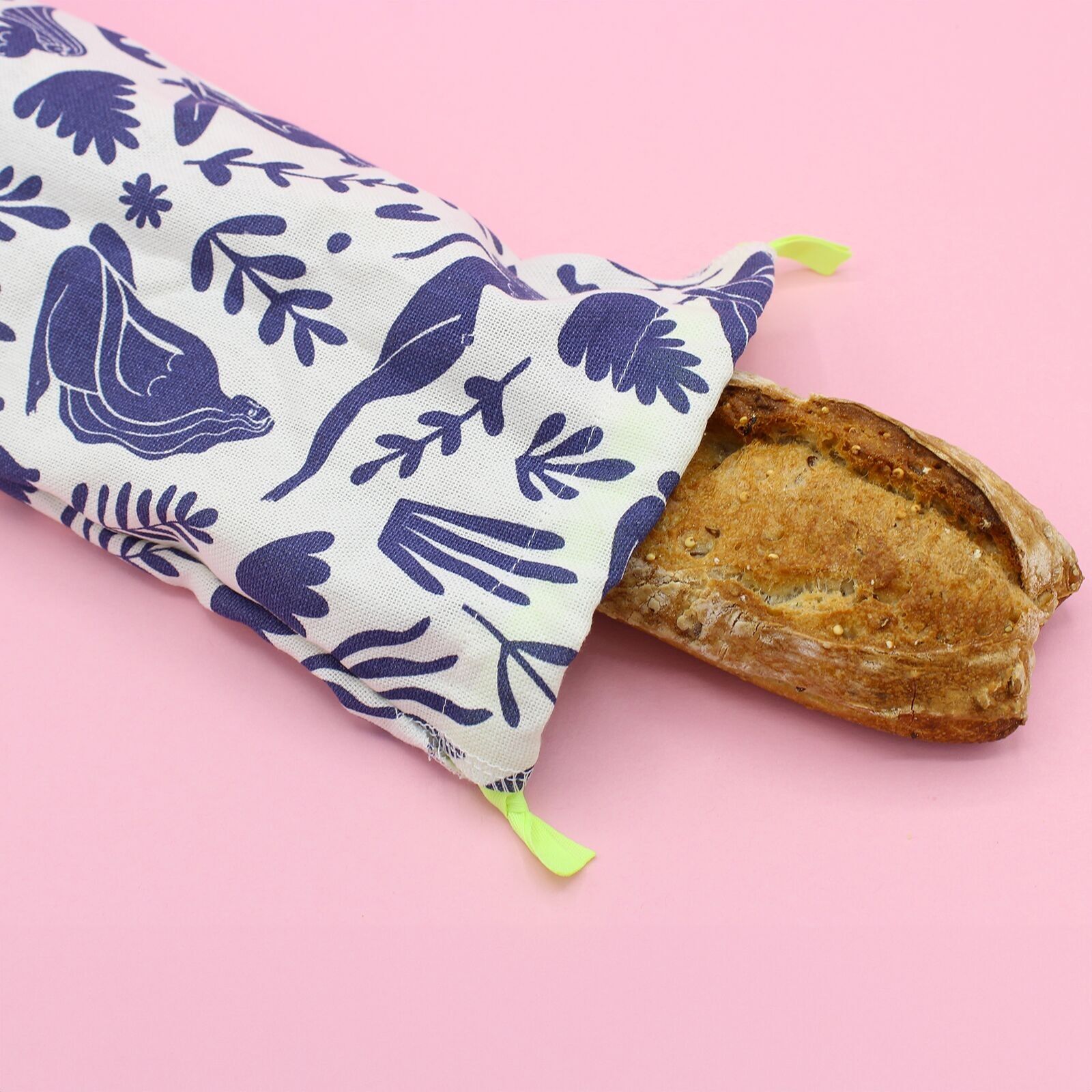 Sac à baguette en coton épais - femmes bleues