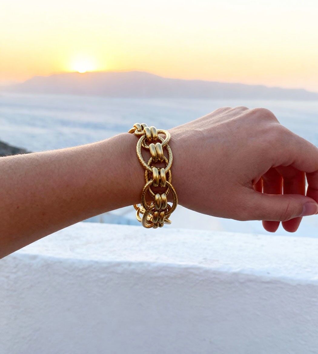 Bracciale Kyma Large Gold Mesh | Gioielli fatti a mano in Francia