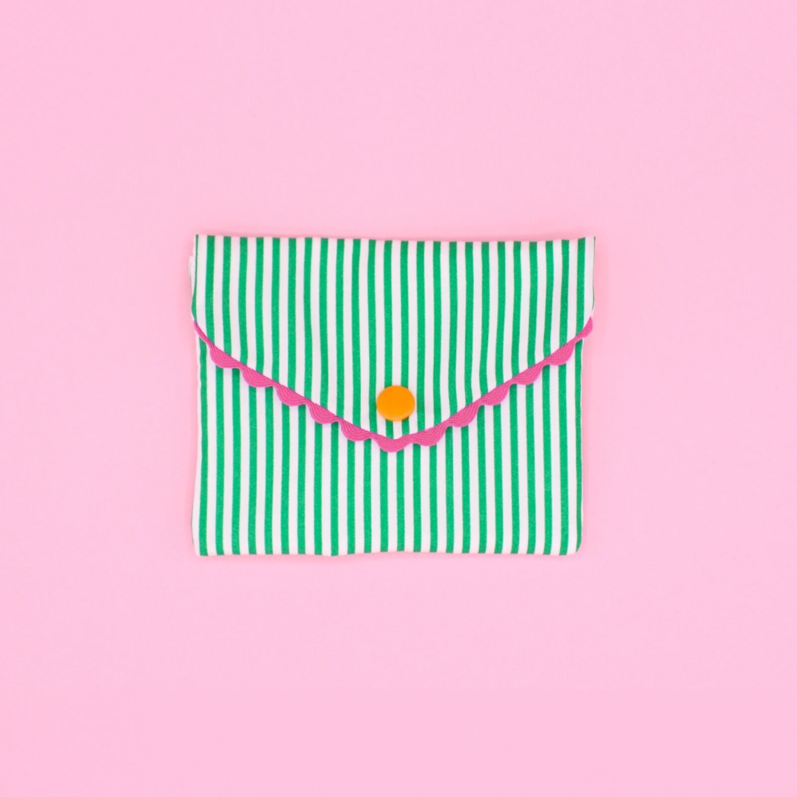 Pochette à savon rayures vertes