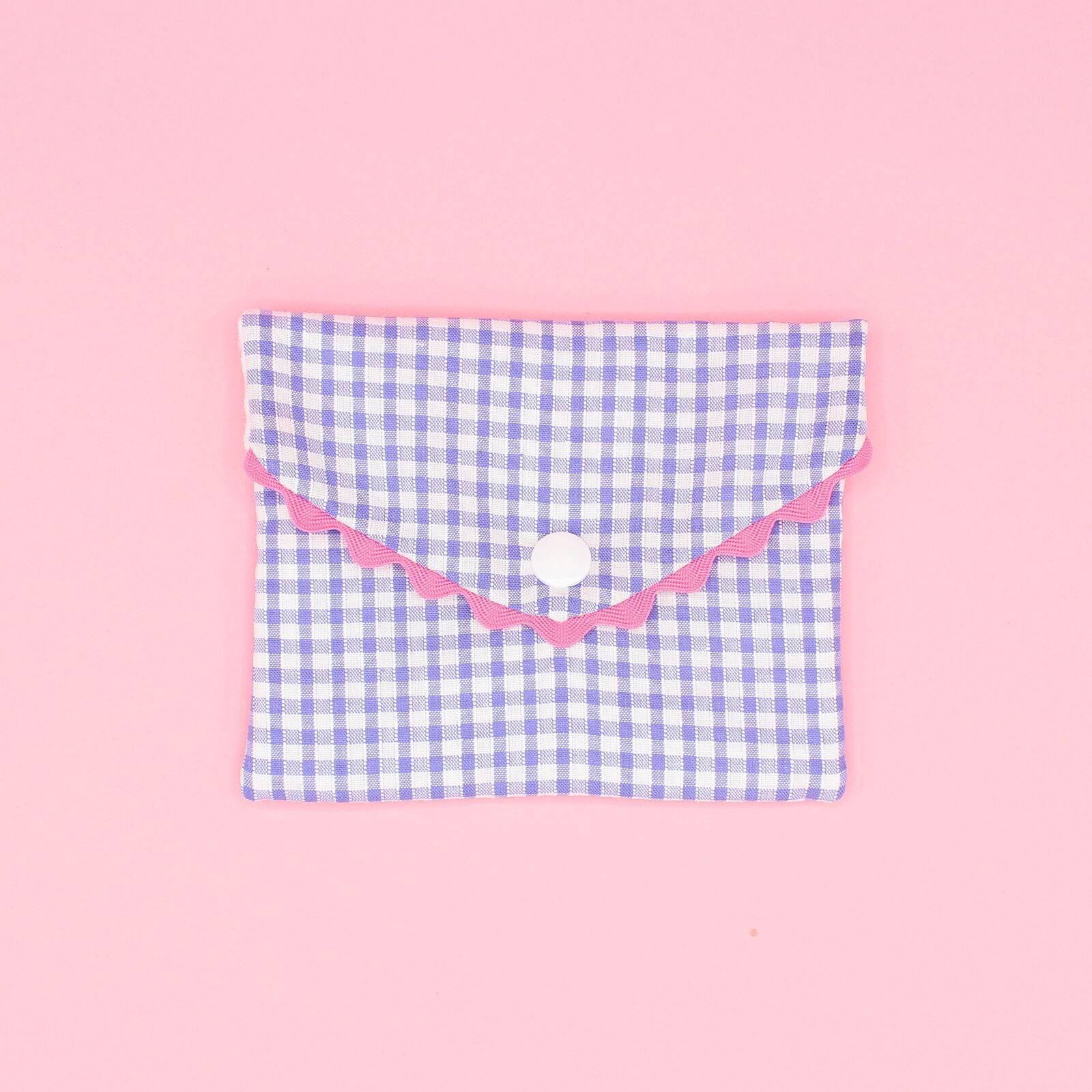Sacchetto per sapone - quadretti malva - croquet rosa