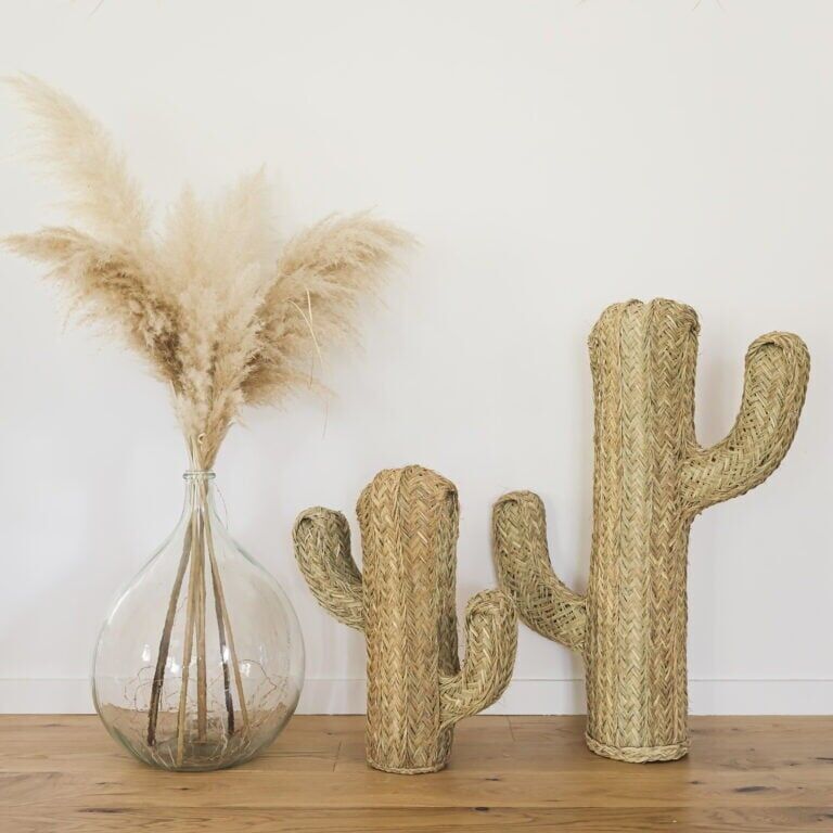 🌵 Decorazione a forma di palma di cactus – Scultura di palma marocchina fatta a mano da 80 cm