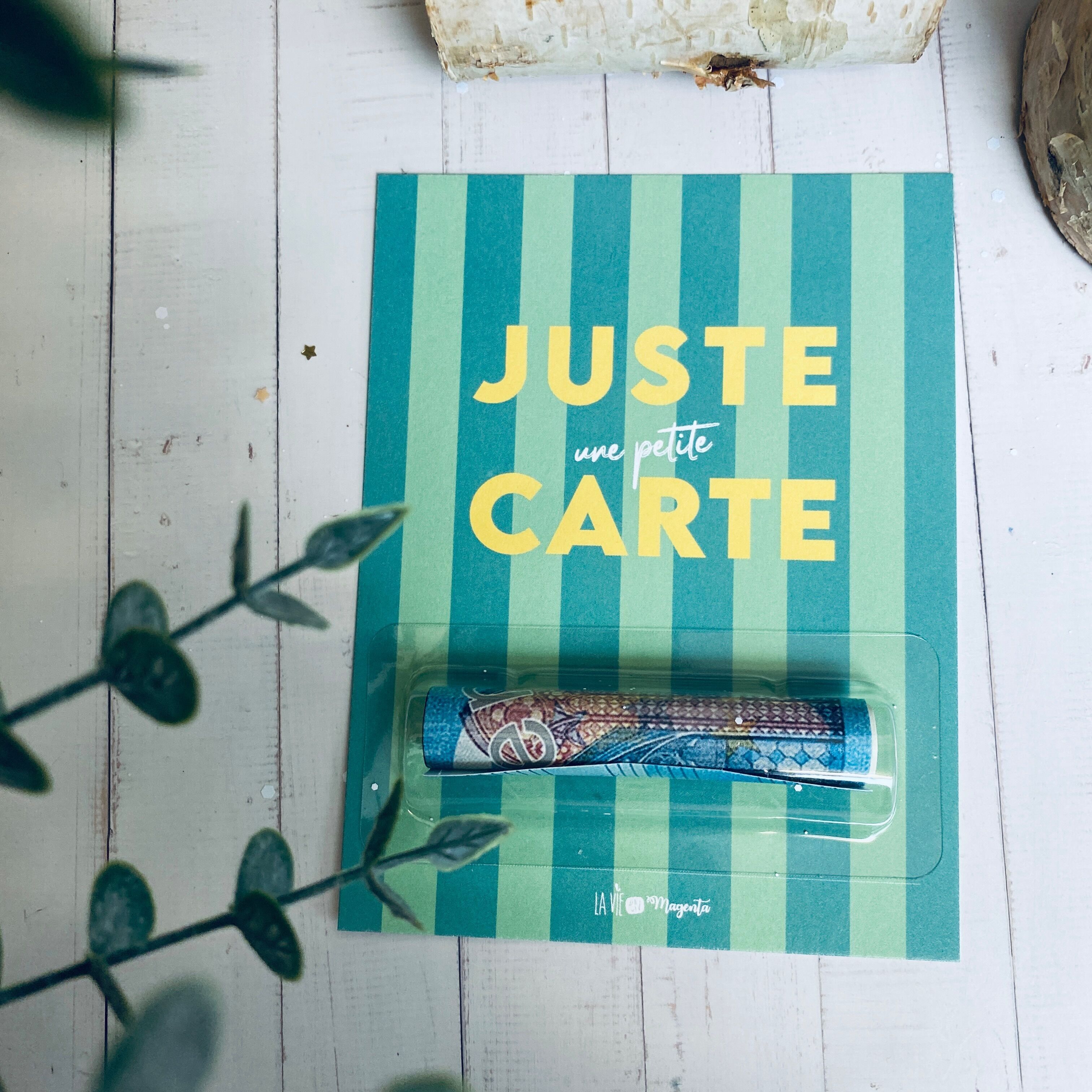 Originalkarte mit Geldscheinfach - nur eine kleine Karte