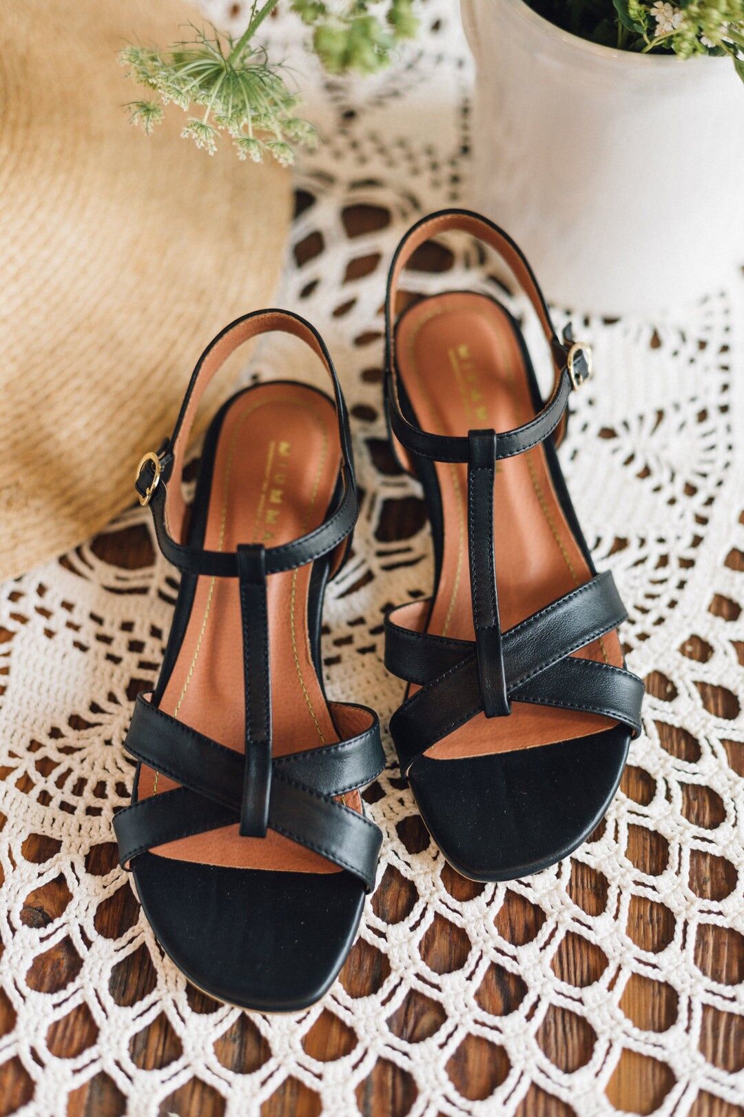 Sandali in pelle fatti a mano - Scarlett - Nero 35-42