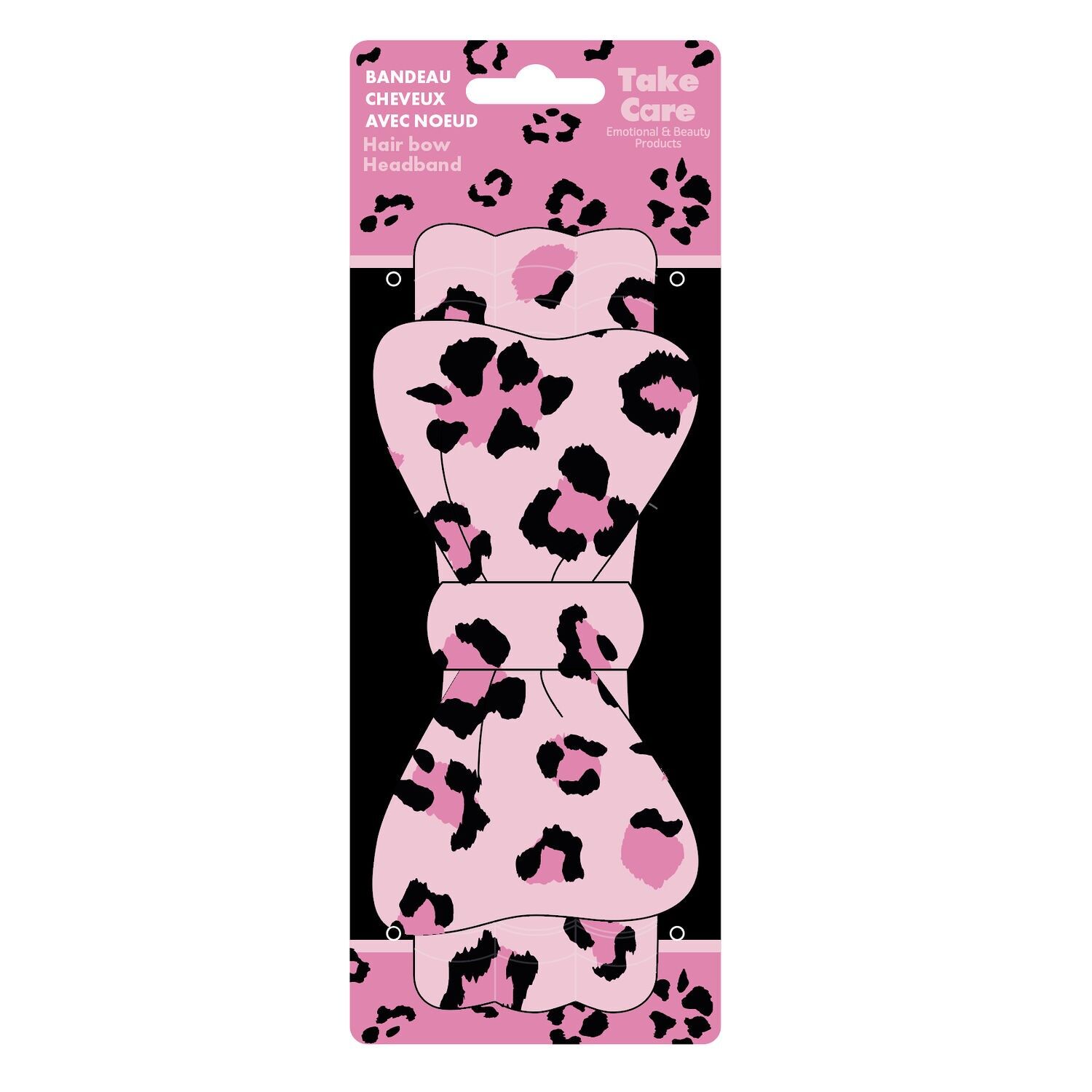 PLÜSCHHAARBAND – ROSA LEOPARD