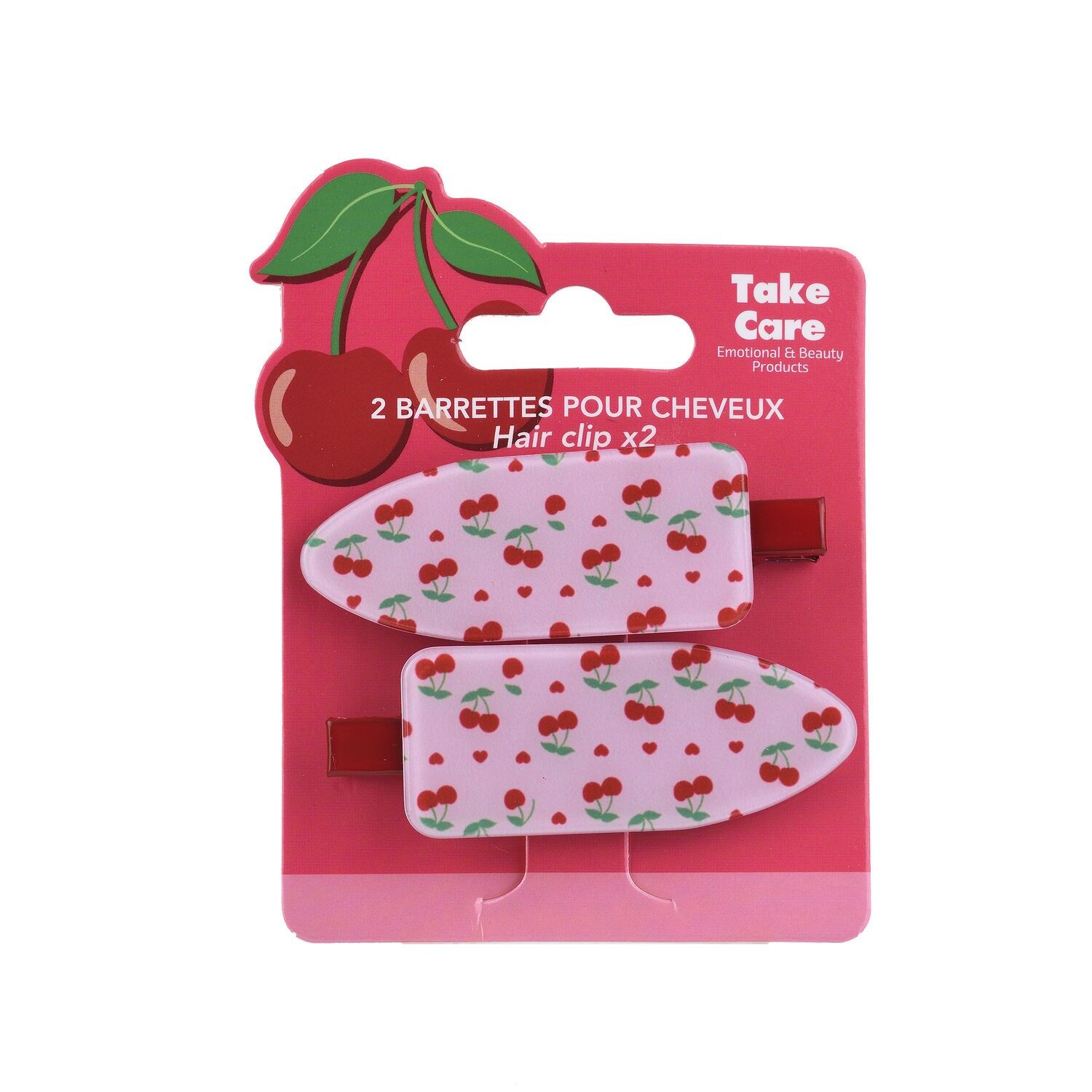 2er-Set Haarspangen – Kirschmuster