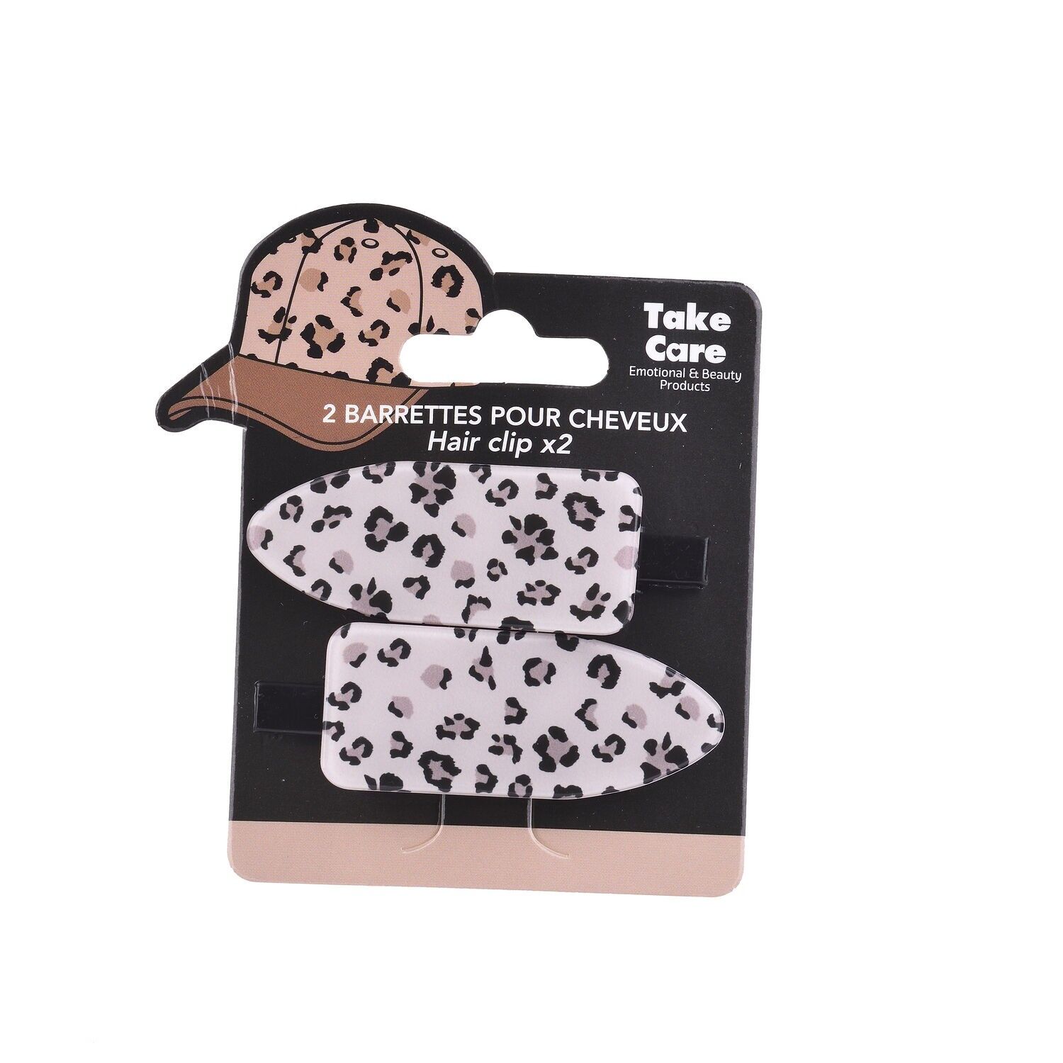 2er-Set Haarspangen – Leopardenmuster