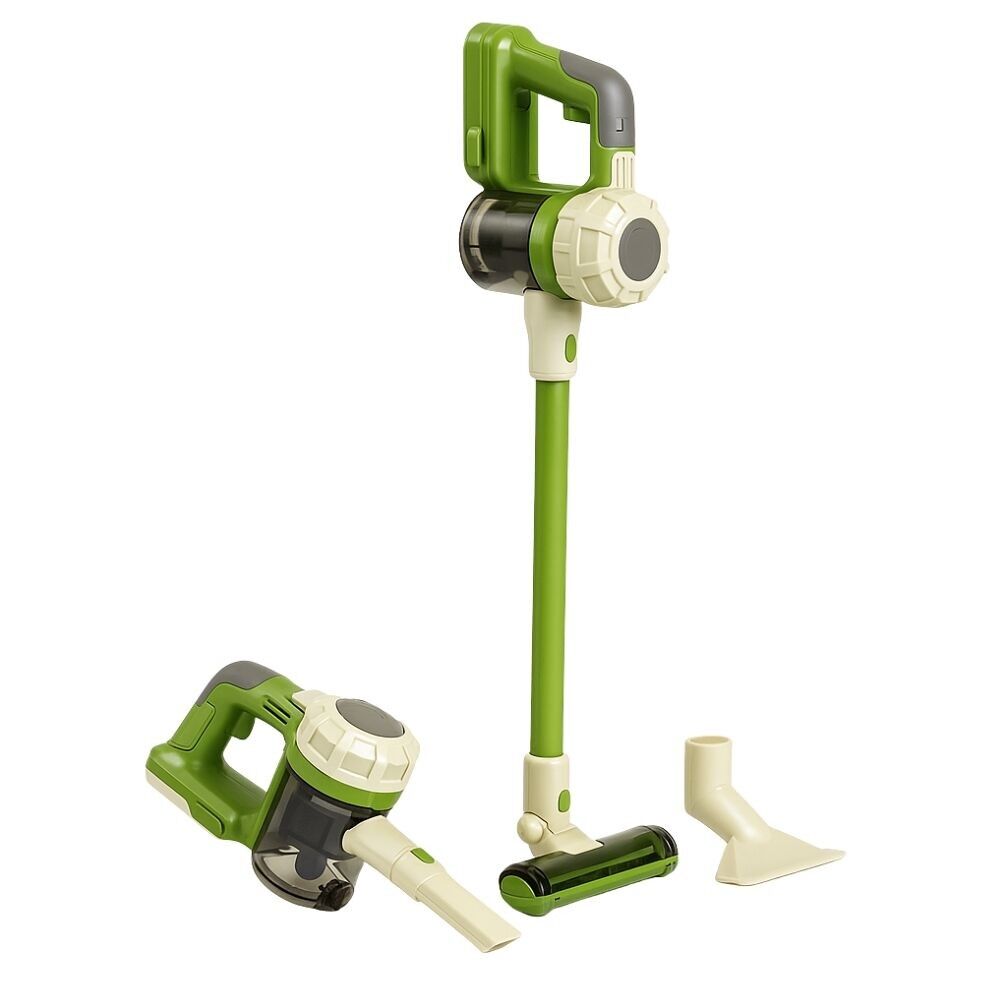 3-in-1 Toy Vacuum Cleaner for Kids, Functional and Sound, Real Suction, Battery Operated, On/Off, 2 Attachments, Ages 3+