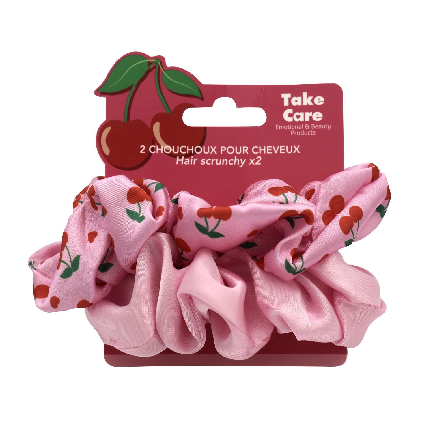 HAAR-Scrunchies – 2er-Pack (ROSA & KIRSCHE)