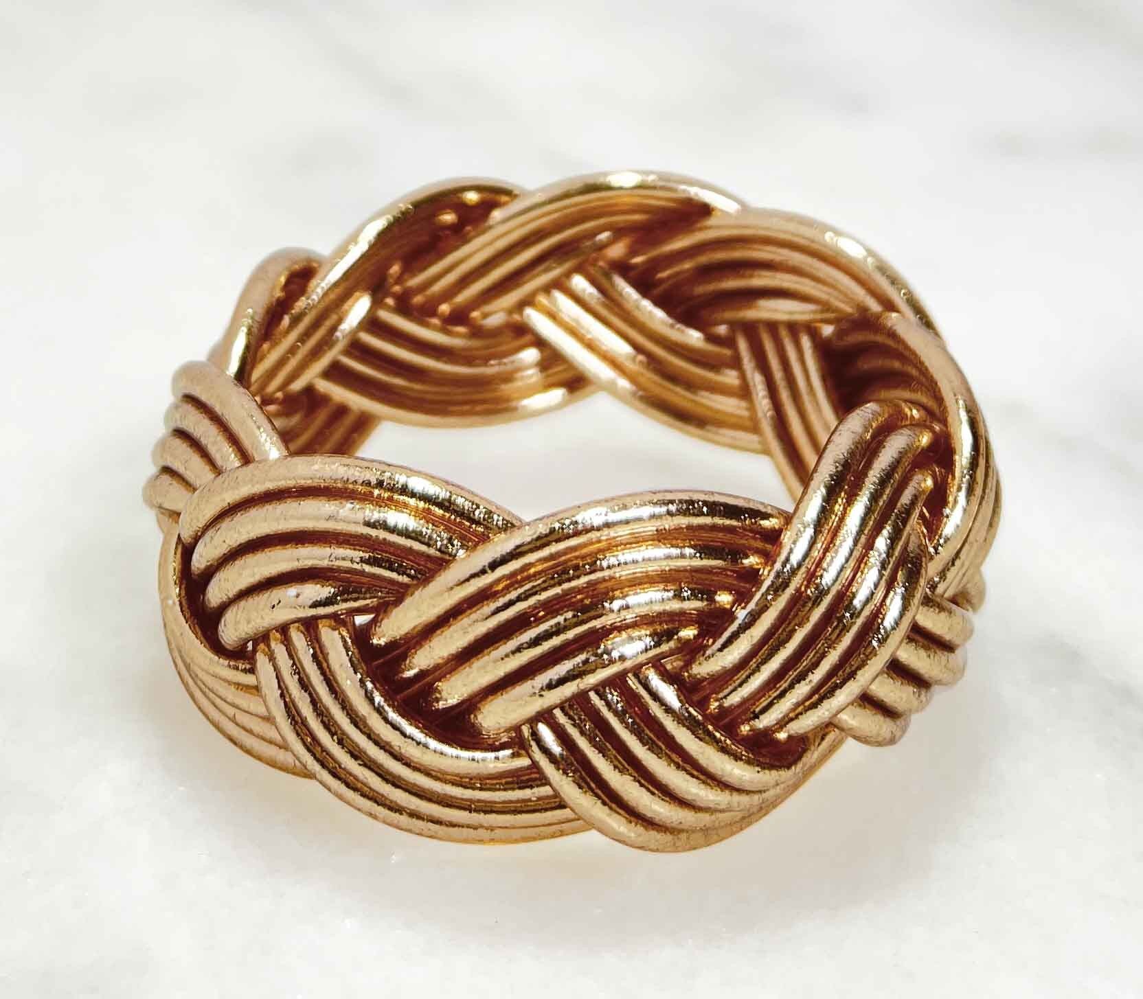 Certified Buddhist Bracelet Made in Thailand with Mantra - Ultra Wide Cuff Model - Champagne