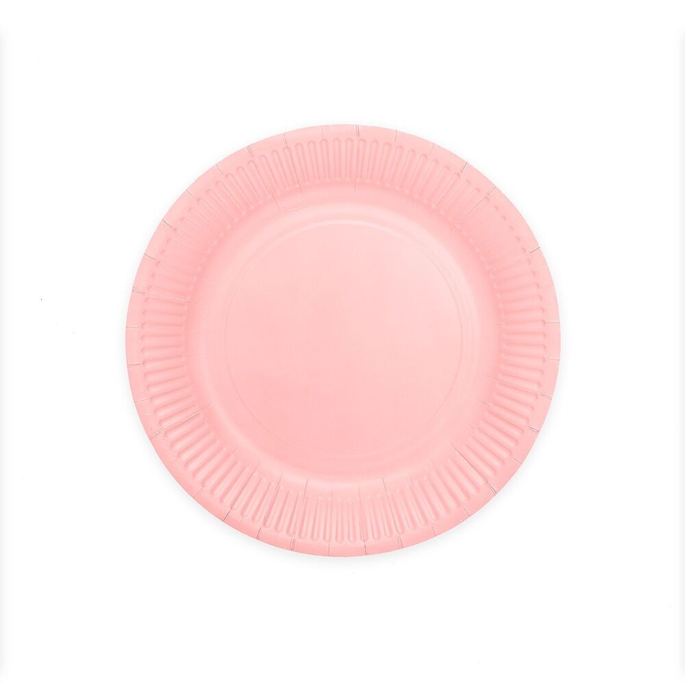 16 Assiettes en carton 23 cm FSC - Rose