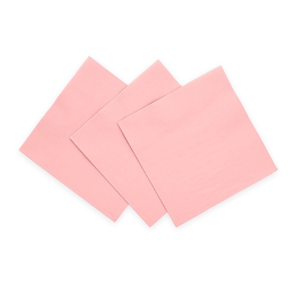 20 serviettes de table en papier 3 plis 33 x 33 cm FSC - Rose