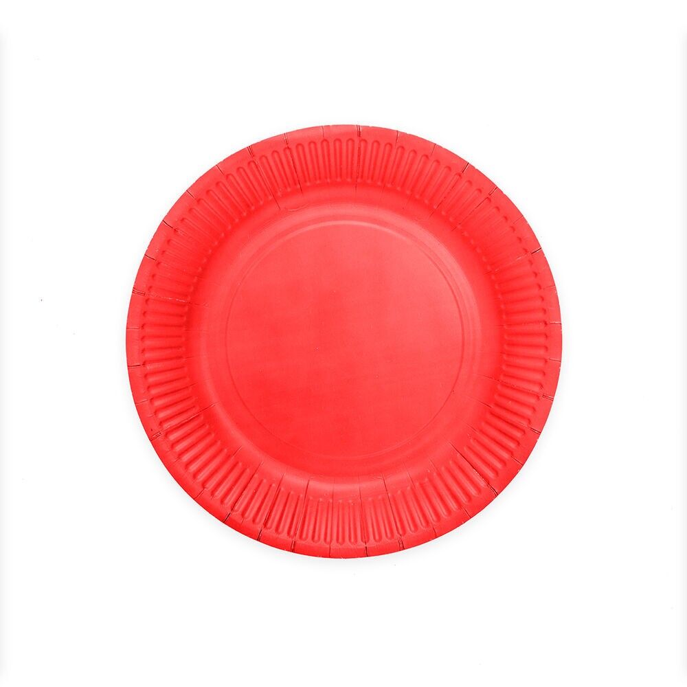 16 Assiettes en carton 23 cm FSC - Rouge