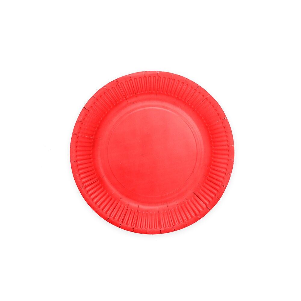 20 Assiettes en carton 18 cm FSC - Rouge