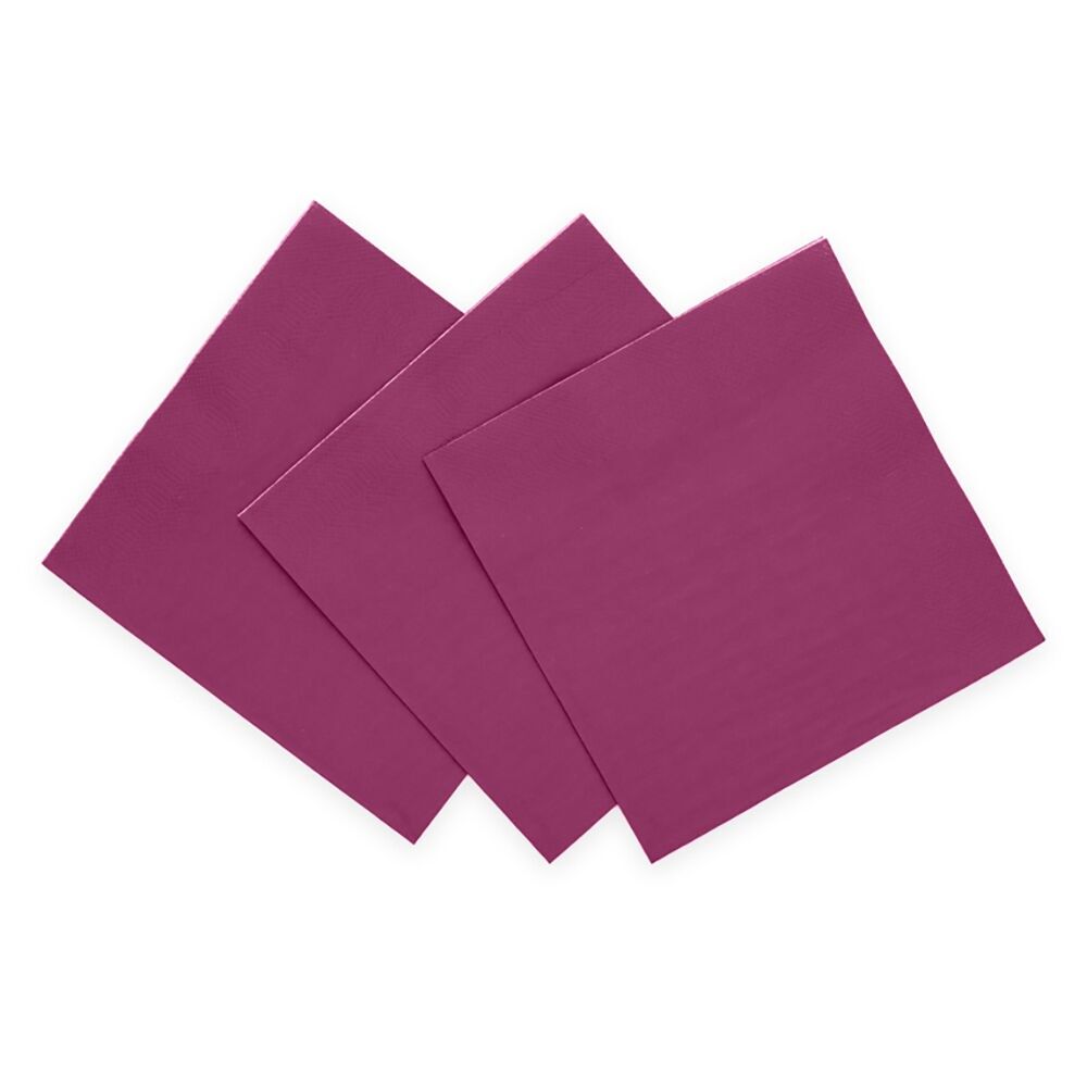20 serviettes de table en papier 3 plis 33 x 33 cm FSC - Violet