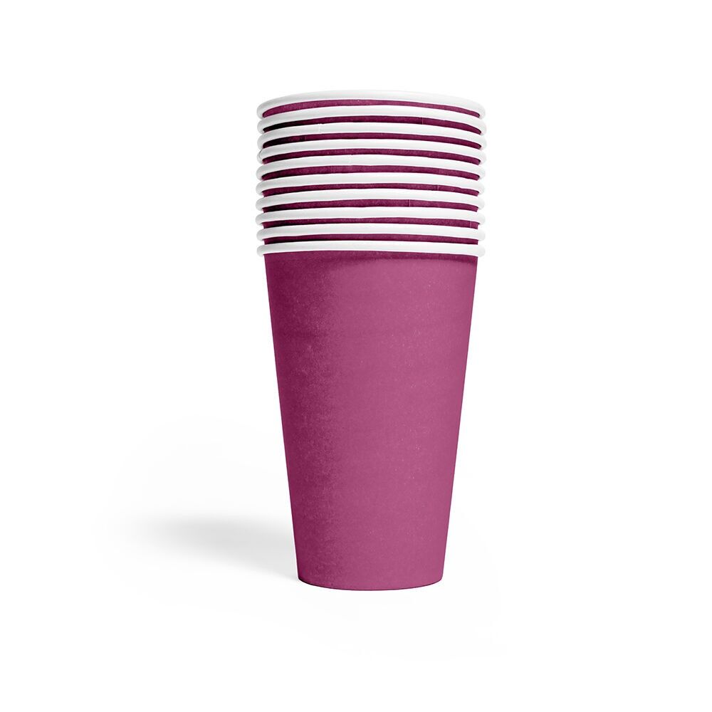 10 Gobelets en papier 350 ml FSC - Violet