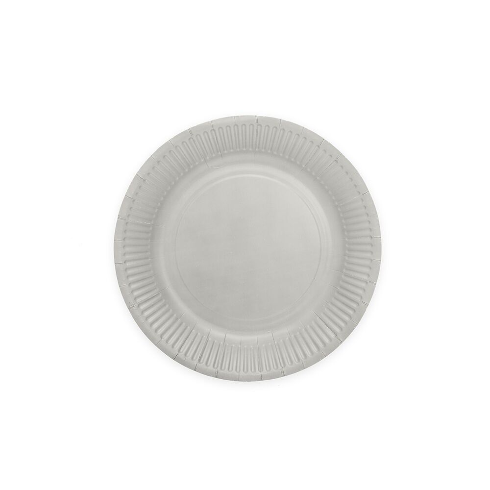 20 Assiettes en carton 18 cm FSC - Argent