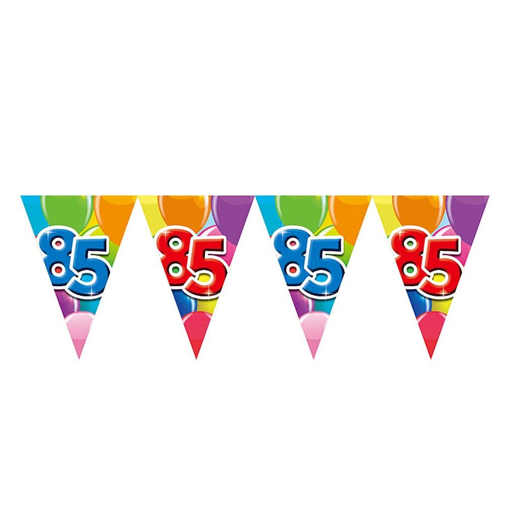 Guirlande de fanions PET 10 m - Impression recto verso - Format drapeau 20 x 30 cm - '85'