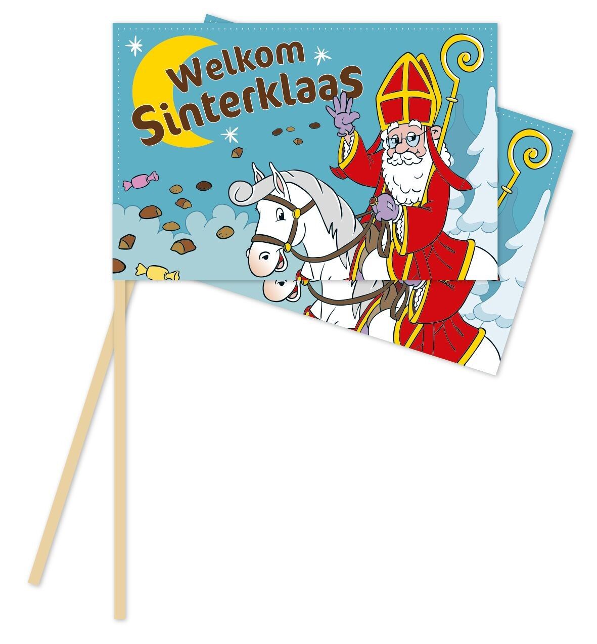 10 Drapeaux en papier 20x30cm Sinterklaas