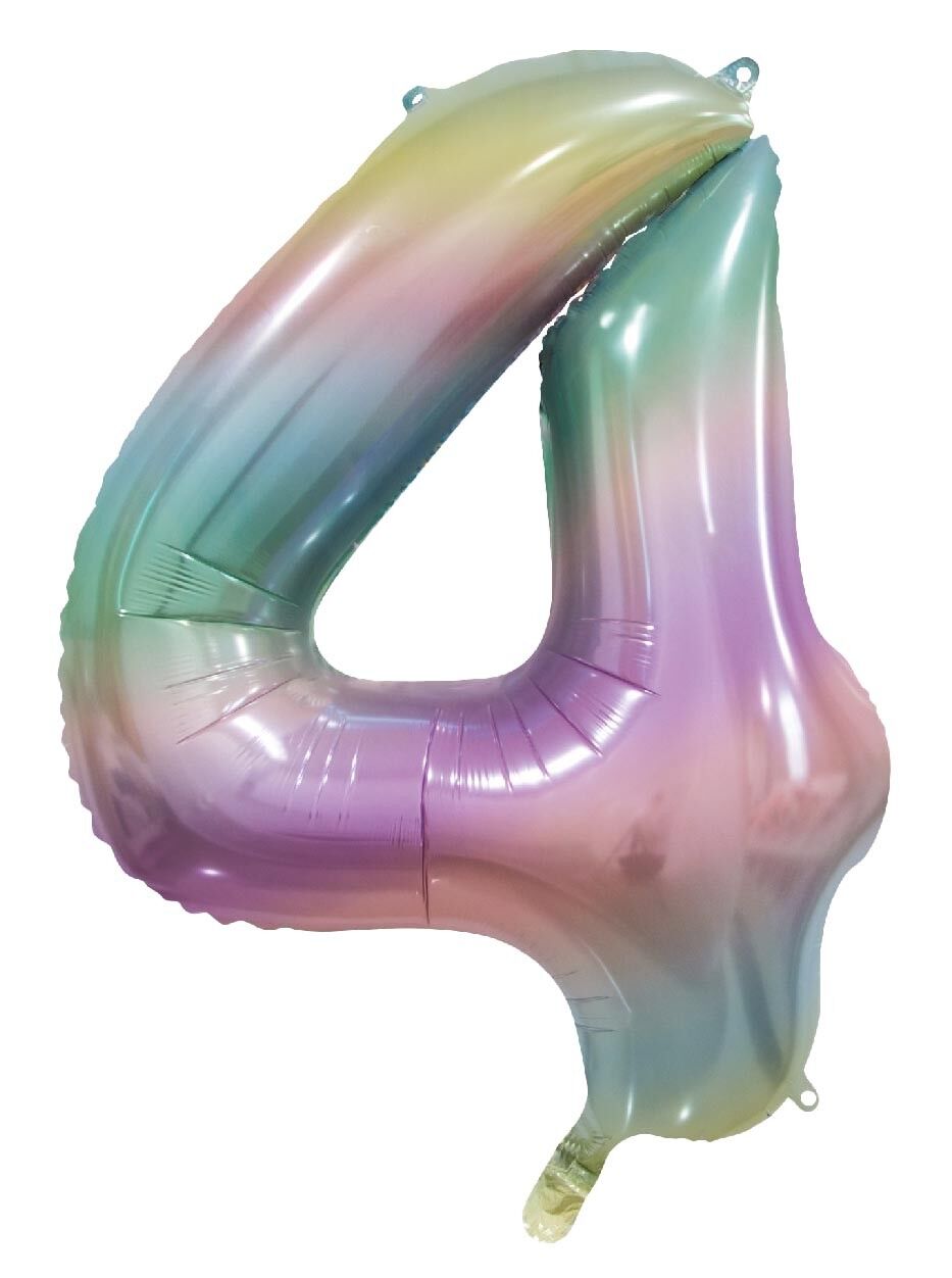 Ballon aluminium 34" n°4 arc-en-ciel pastel