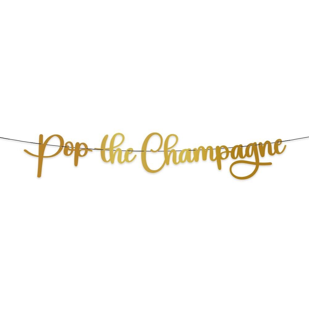 Bannière de lettres - Pop the Champagne