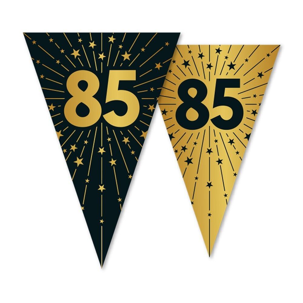 Wimpelkette PET 10m - 2-seitiger Druck - Flaggengröße 20x30cm - '85' Golden Celebrations