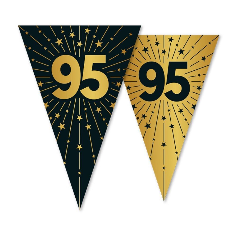 Wimpelkette PET 10m - 2-seitiger Druck - Flaggengröße 20x30cm - '95' Golden Celebrations