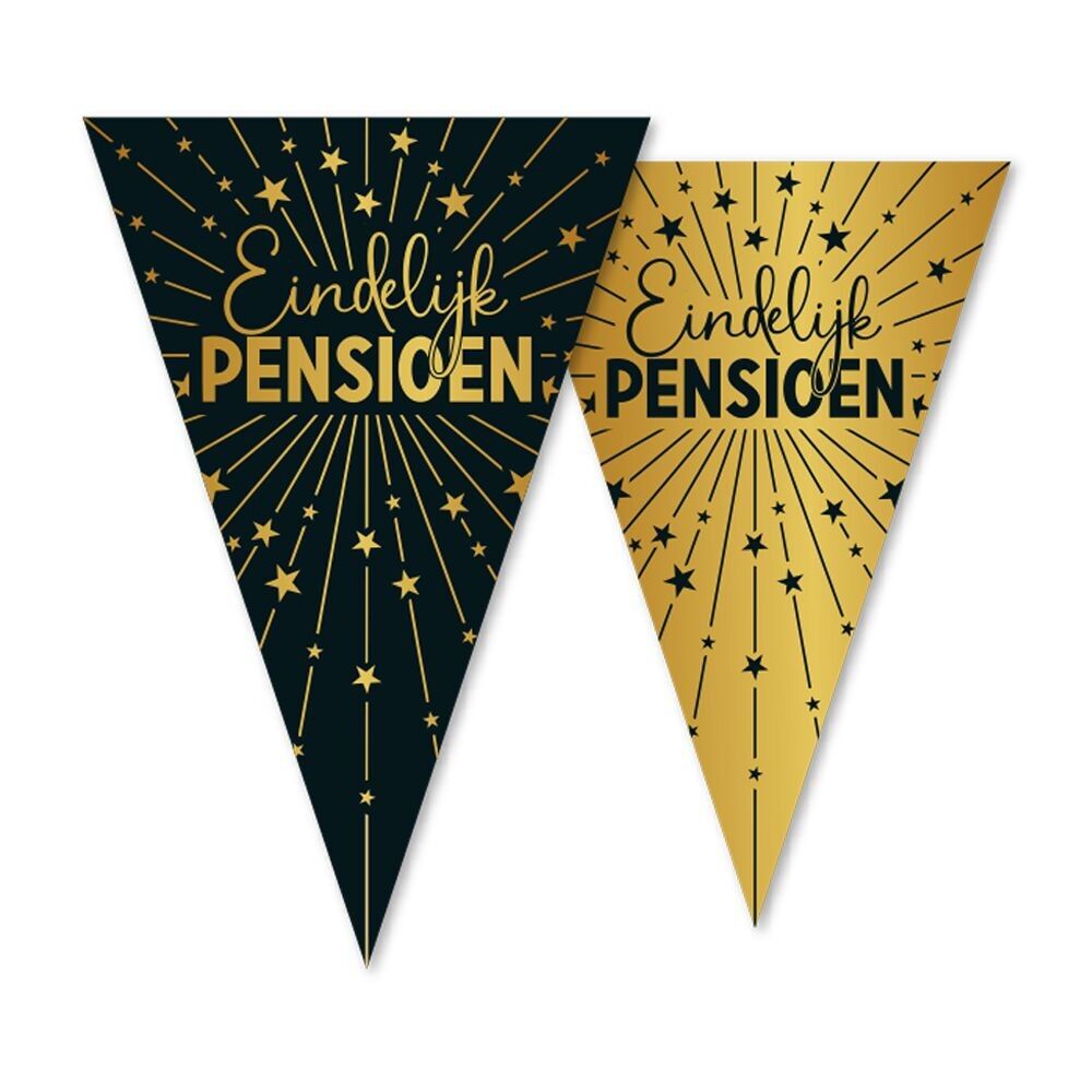 Wimpelkette PET 10m - 2-seitiger Druck - Fahnengröße 20x30cm - Pension Golden Celebrations
