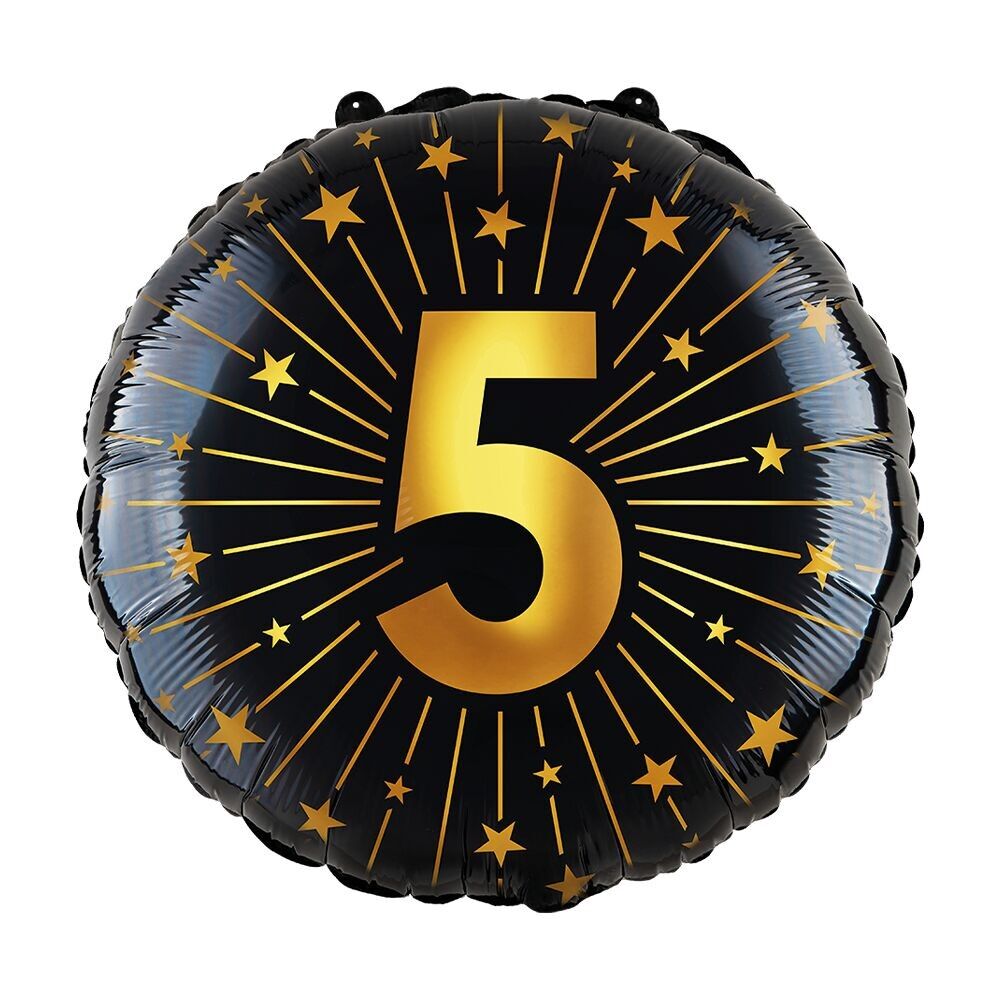 Folienballon 18" - '5' Golden Celebrations