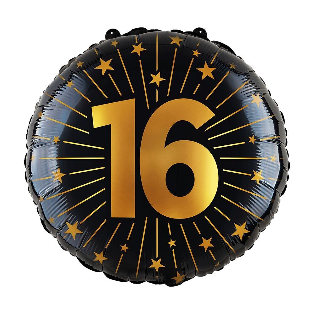 Folienballon 18" - '16' Golden Celebrations