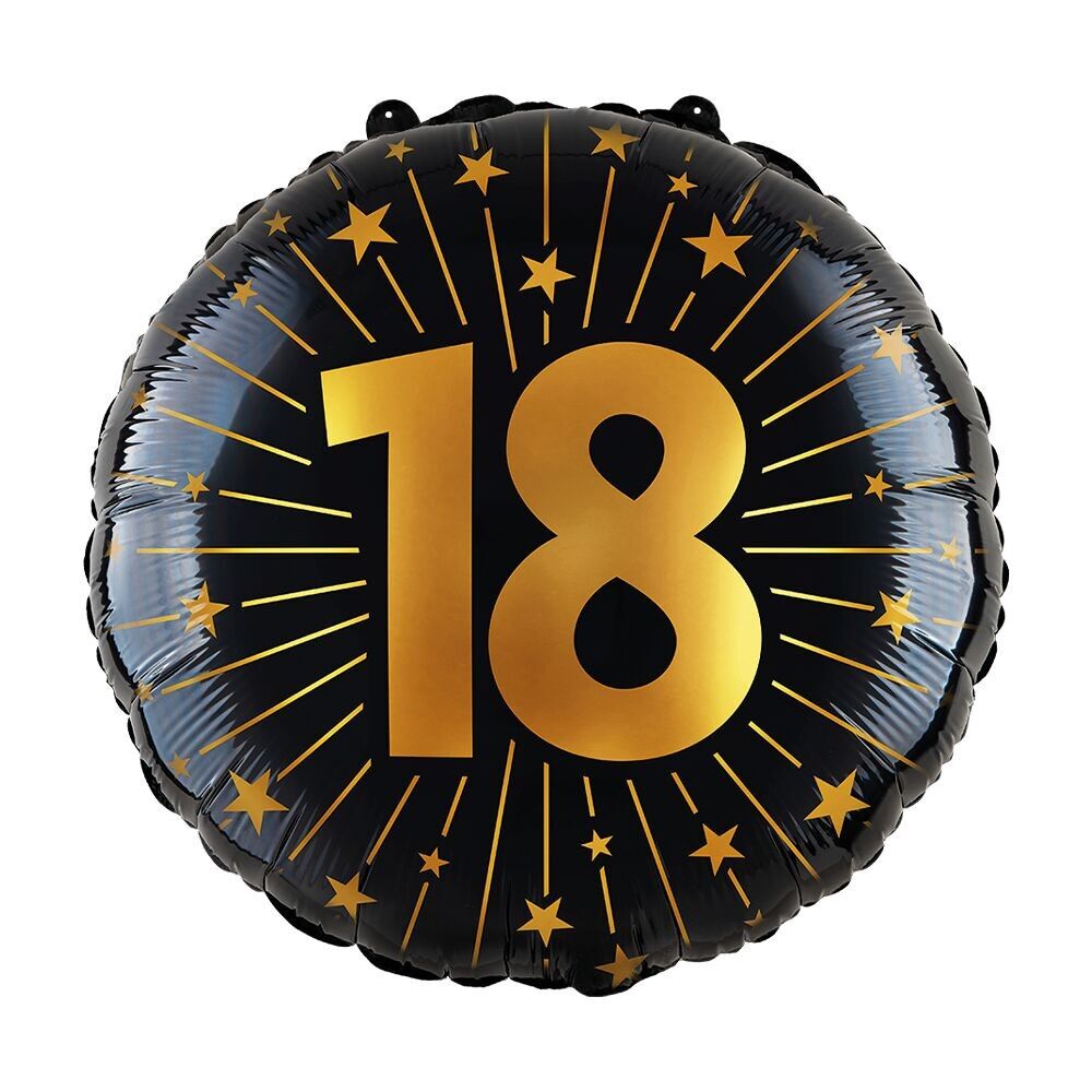 Folienballon 18" - '18' Golden Celebrations