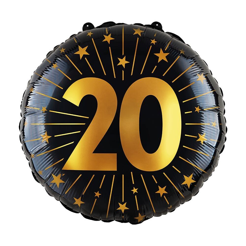 Folienballon 18" - '20' Golden Celebrations