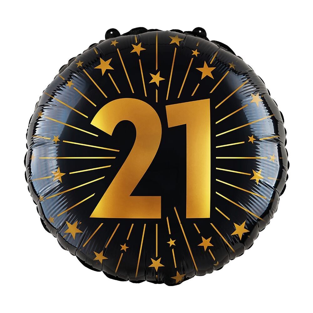 Folienballon 18" - '21' Golden Celebrations